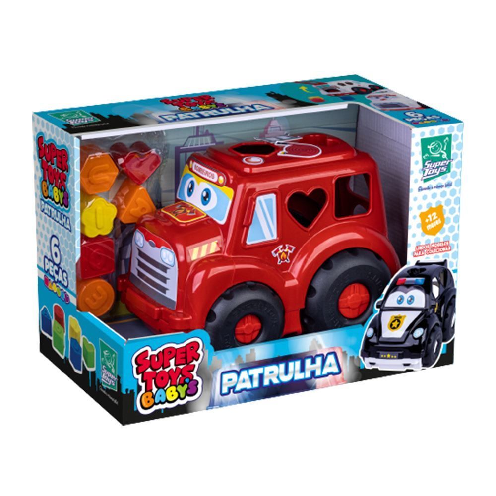 Caminhão Bombeiro Educativo Patrulha Baby Super Toys - Vermelho