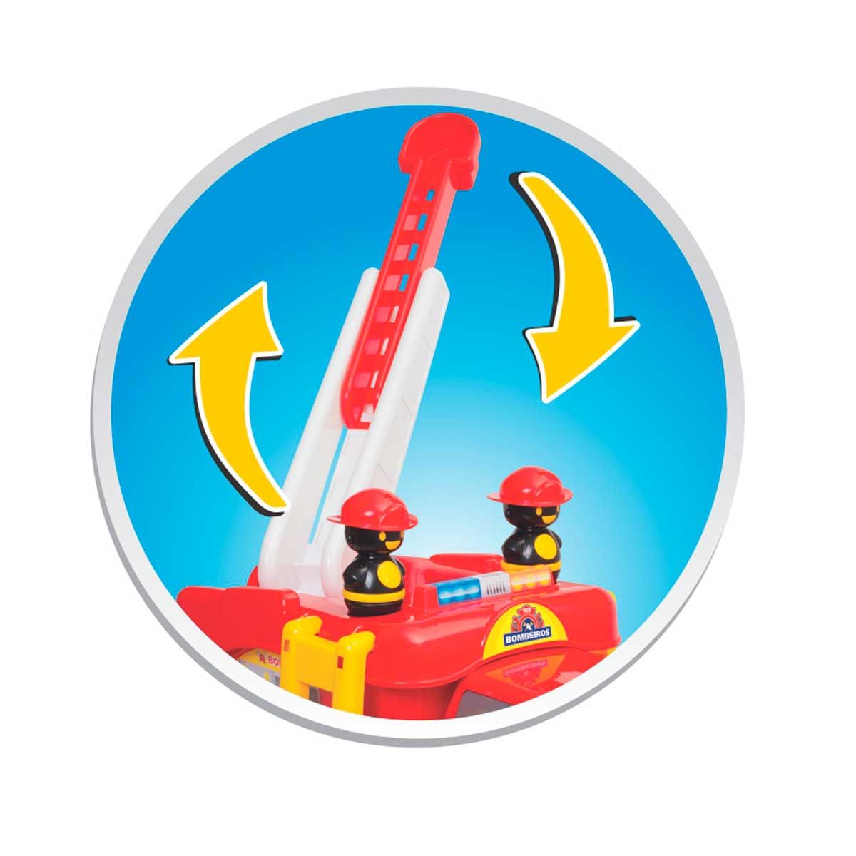 Caminhão De Bombeiro Grande Mercotoys - Vermelho