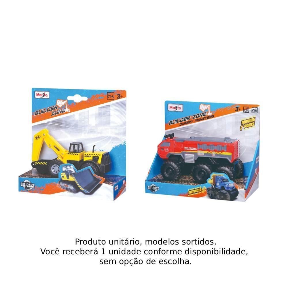 Mini Caminhão Fresh Metal Quarry Monsters Maisto - Sortido