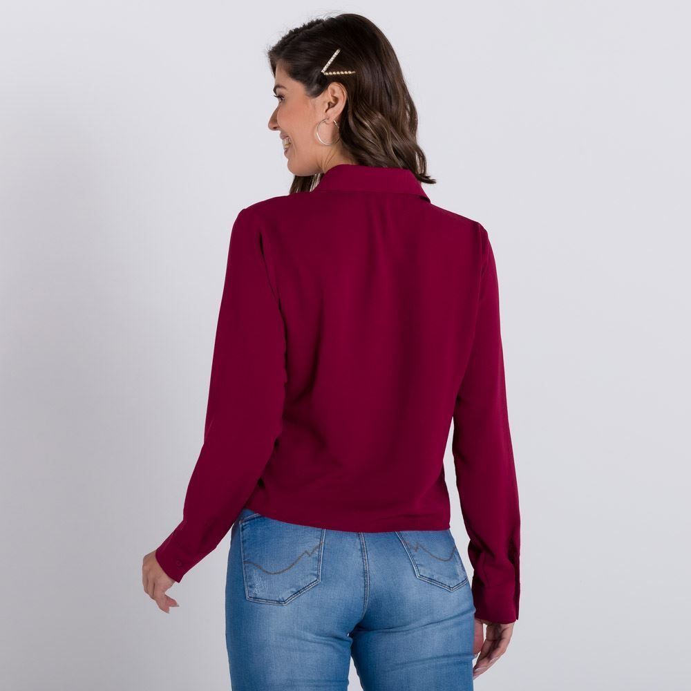 Camisa Crepe com Nózinho Patrícia Foster