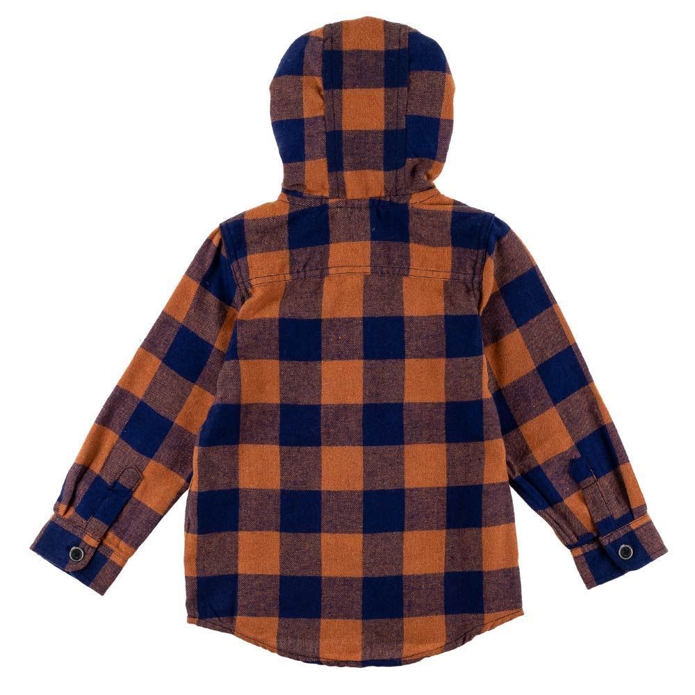 Camisa de 12 a 16 Anos Flanela Xadrez com Capuz Hot Dog