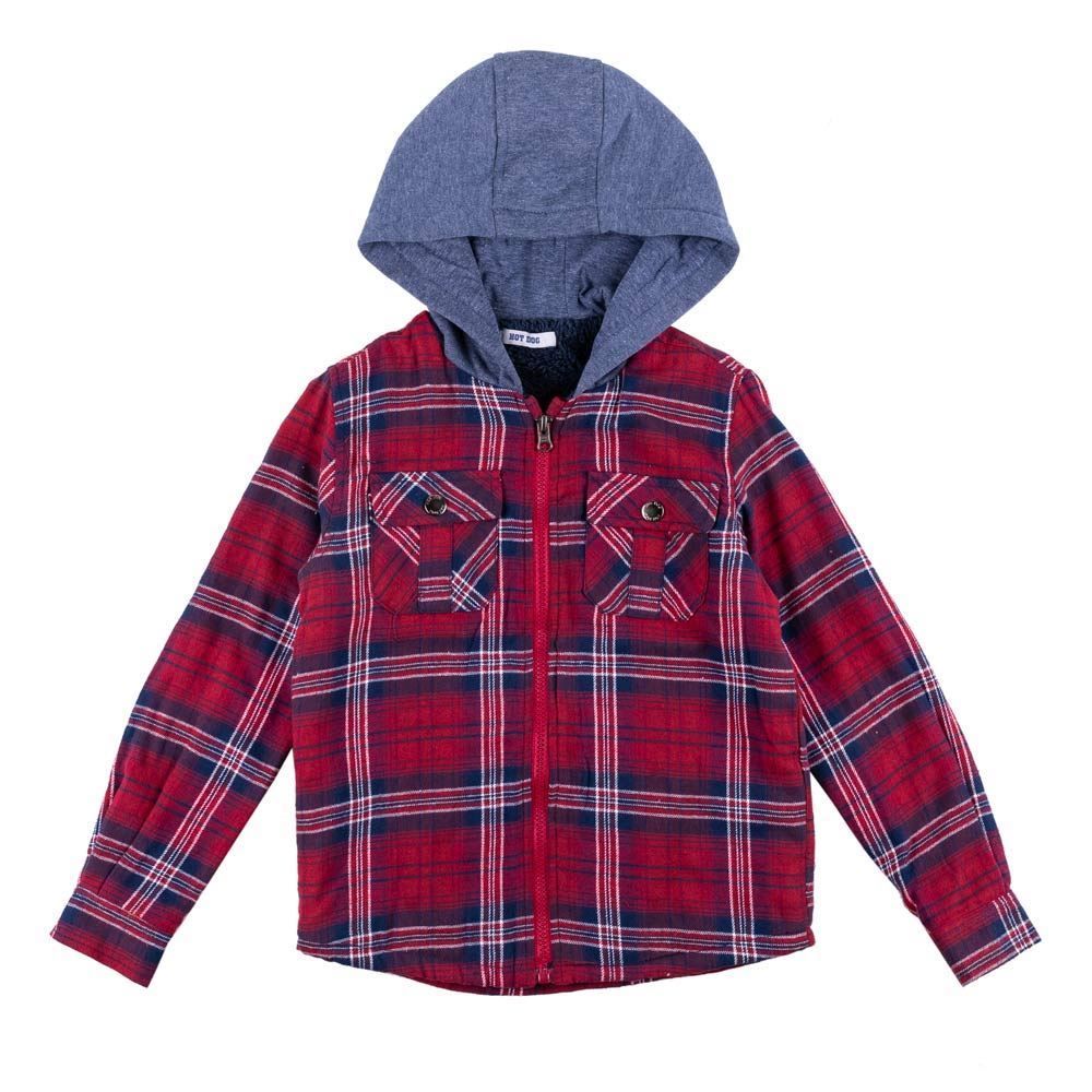 Camisa de 4 a 10 Anos Forrada com Capuz Hot Dog