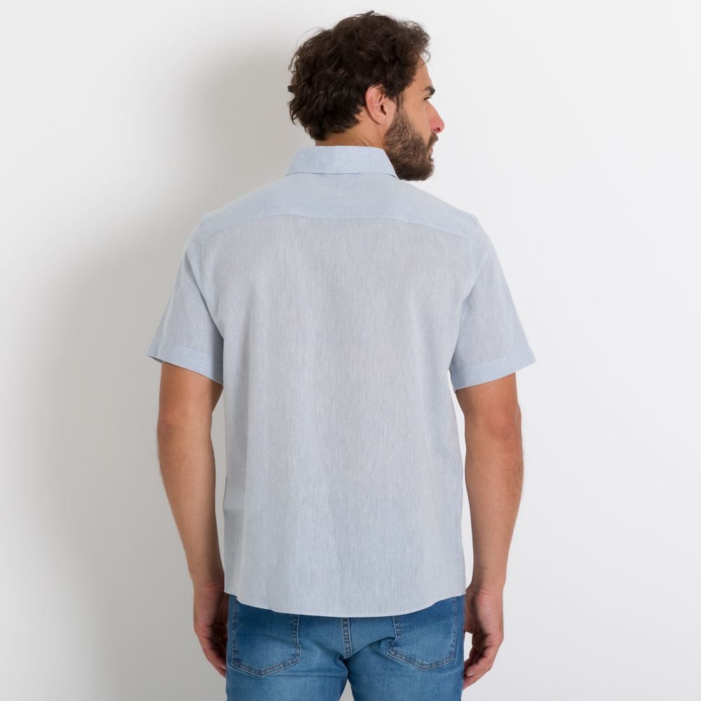 Camisa de Linho Manga Curta Thing