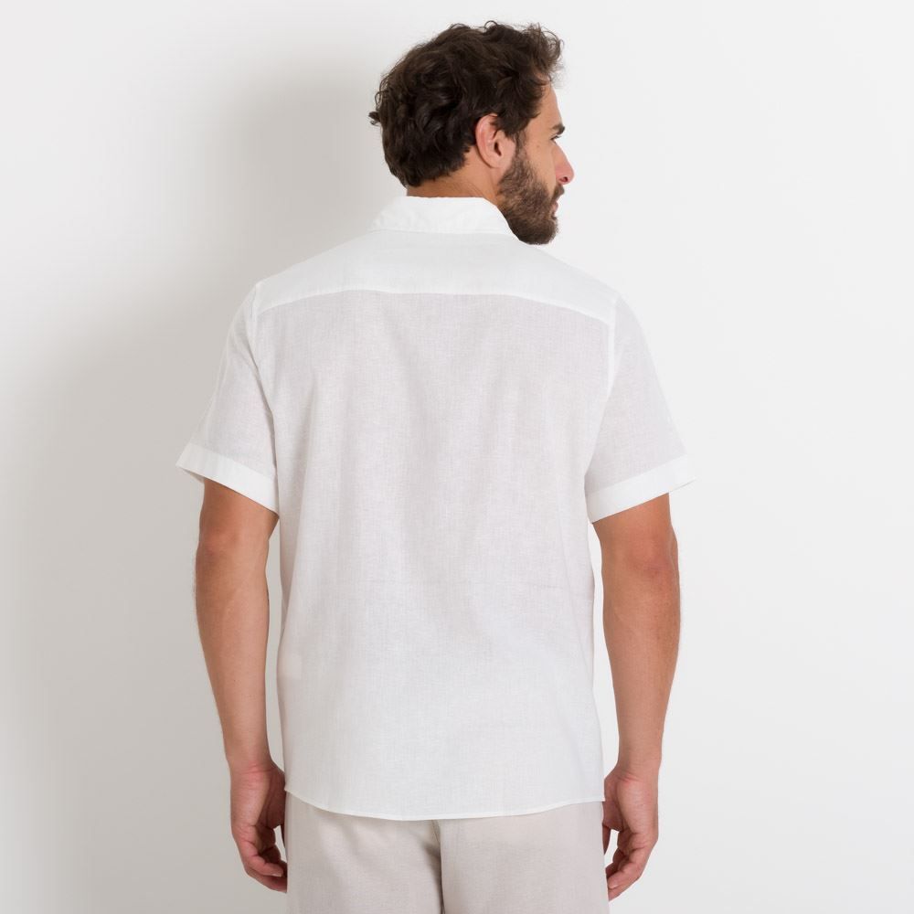 Camisa de Linho Manga Curta Thing