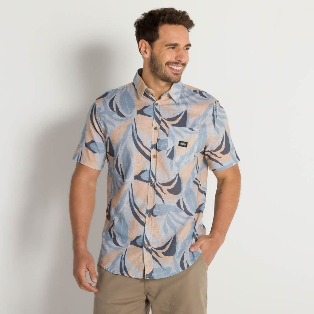 Camisa Estampa Folhagem Nicoboco