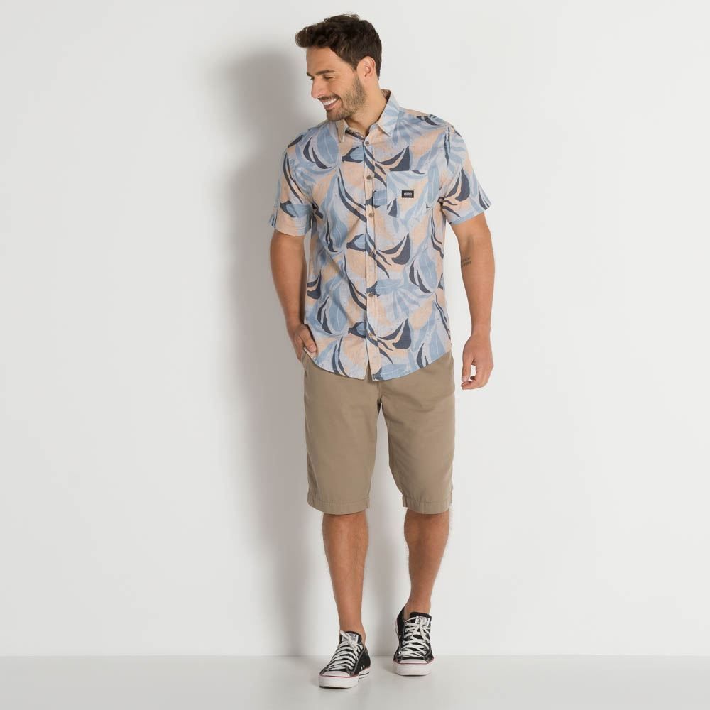 Camisa Estampa Folhagem Nicoboco