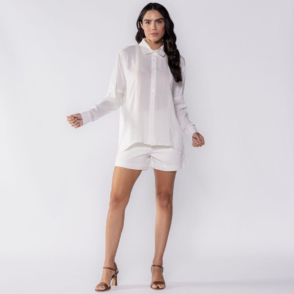 Camisa Feminina Com Detalhe Patricia Foster