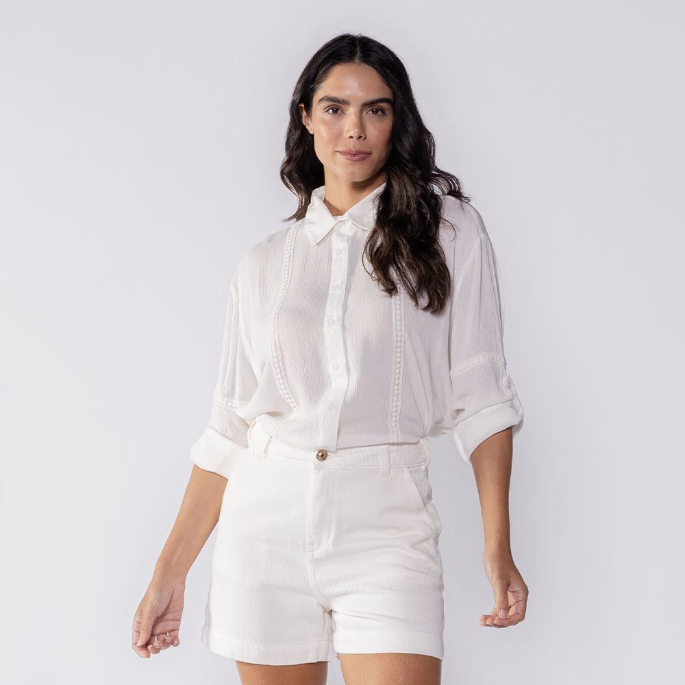 Camisa Feminina Com Detalhe Patricia Foster
