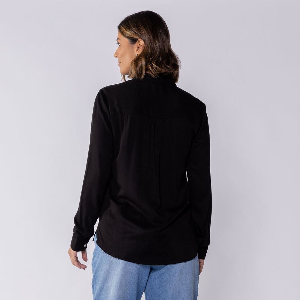 Camisa Feminina Manga Longa De Viscose Patricia Foster