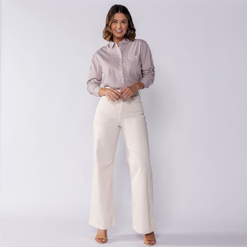 Camisa Feminina Manga Longa Listrada Boby Blues