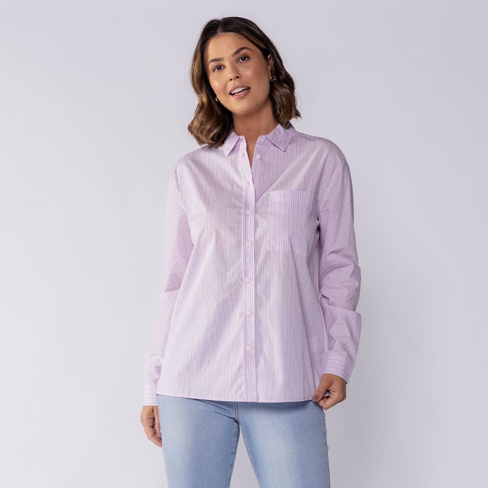 Camisa Feminina Manga Longa Listrada Boby Blues