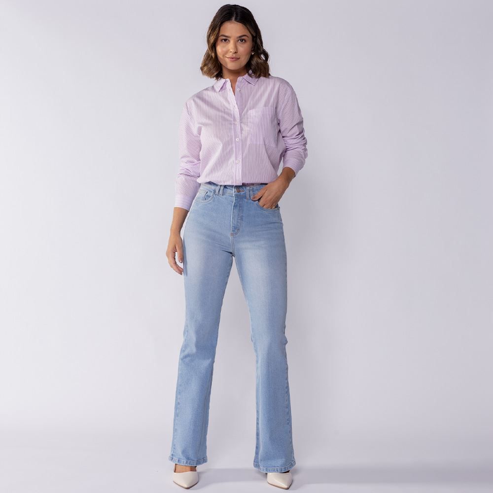 Camisa Feminina Manga Longa Listrada Boby Blues