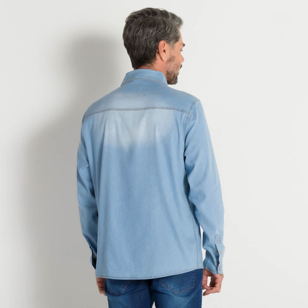Camisa Jeans Livius Índigo Masculino Marc Alain