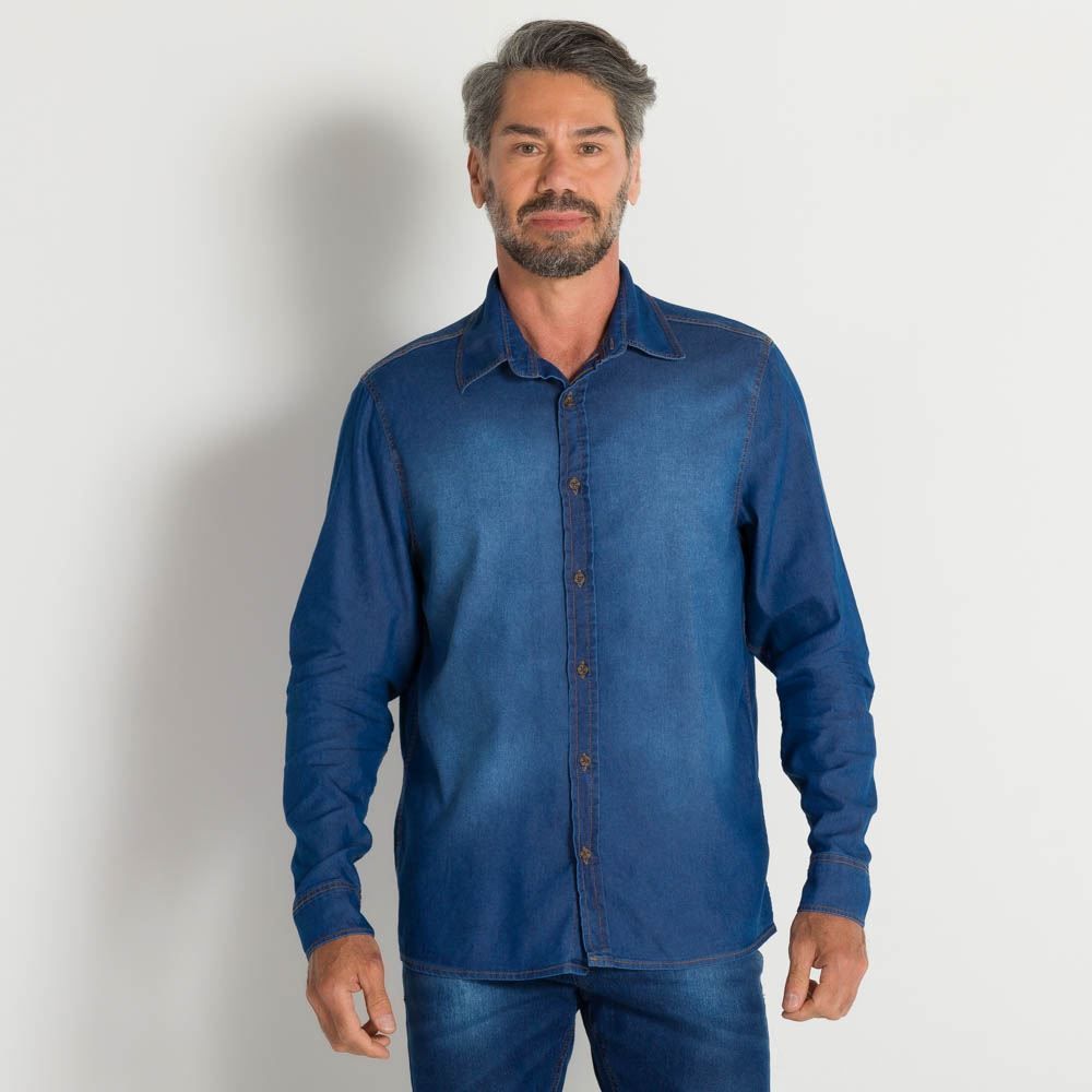Camisa Jeans Livius Masculina Marc Alain
