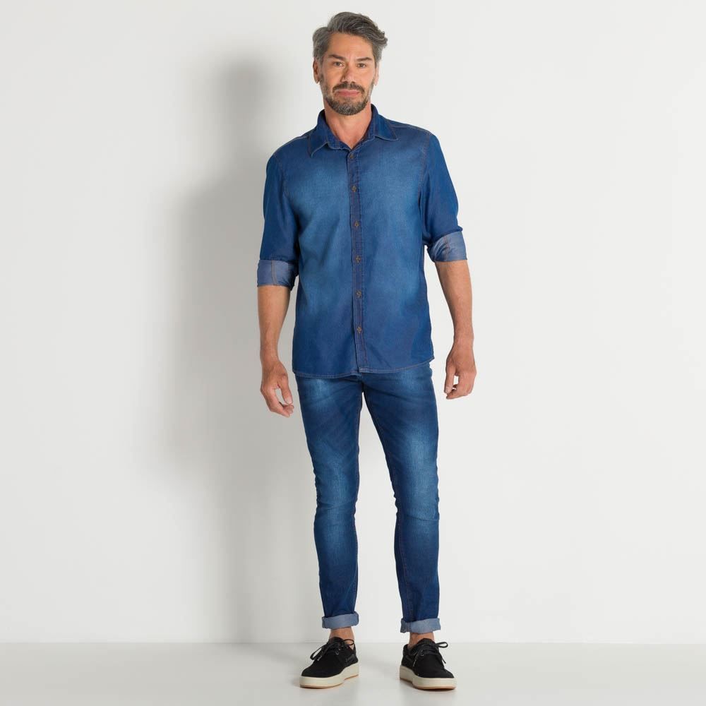 Camisa Jeans Livius Masculina Marc Alain