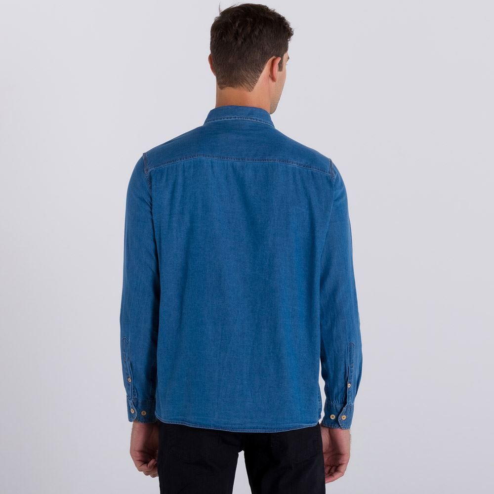 Camisa Jeans Manga Longa Marc Alain