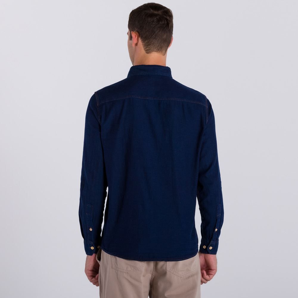 Camisa Jeans Manga Longa Marc Alain