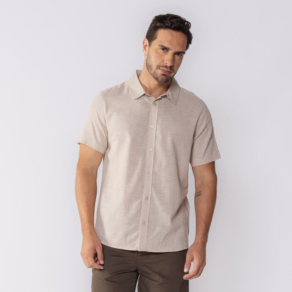 Camisa Masculina De Botão Manga Curta Marc Alain