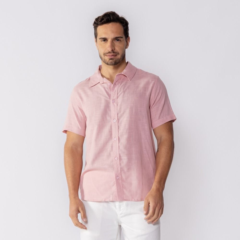 Camisa Masculina De Botão Manga Curta Marc Alain