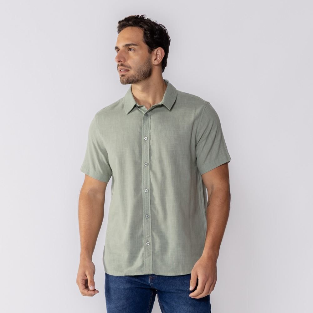 Camisa Masculina De Botão Manga Curta Marc Alain