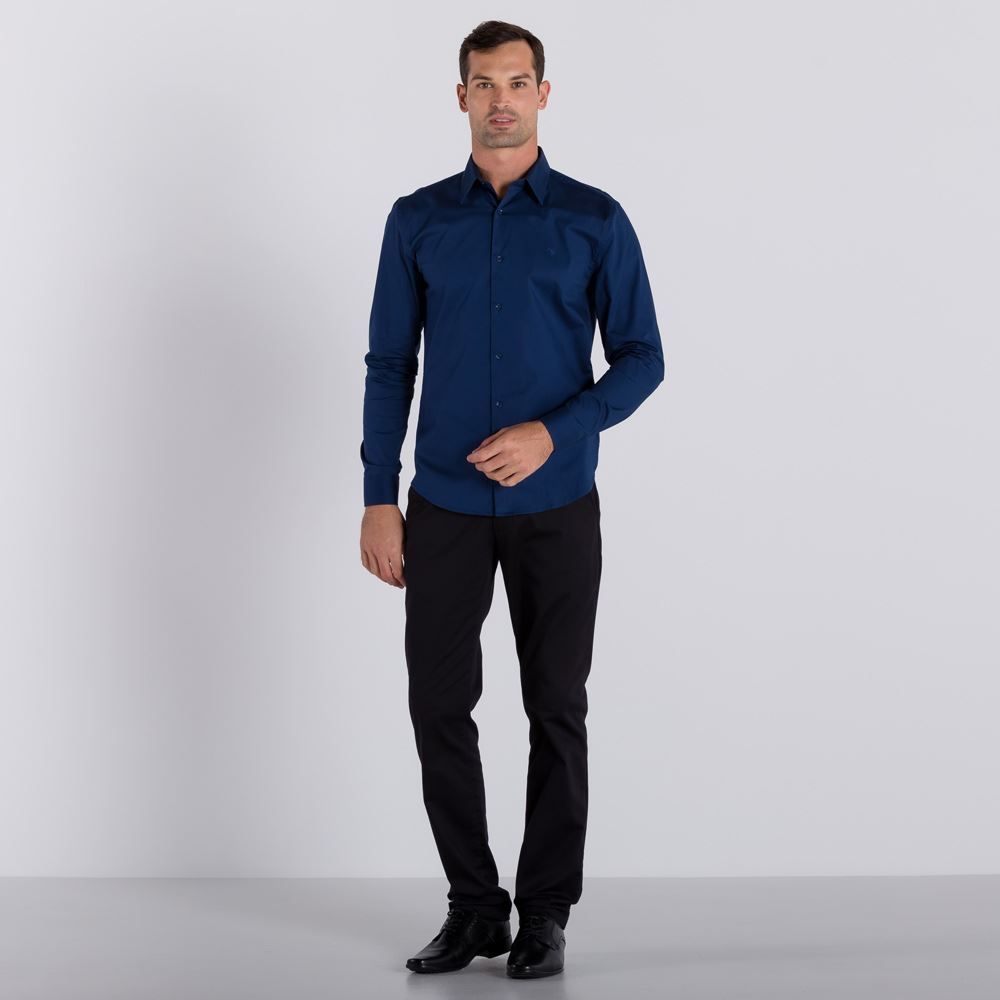 Camisa Manga Longa com Elastano Marc Alain