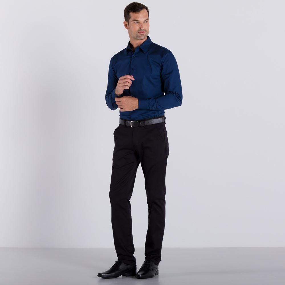 Camisa Manga Longa com Elastano Marc Alain