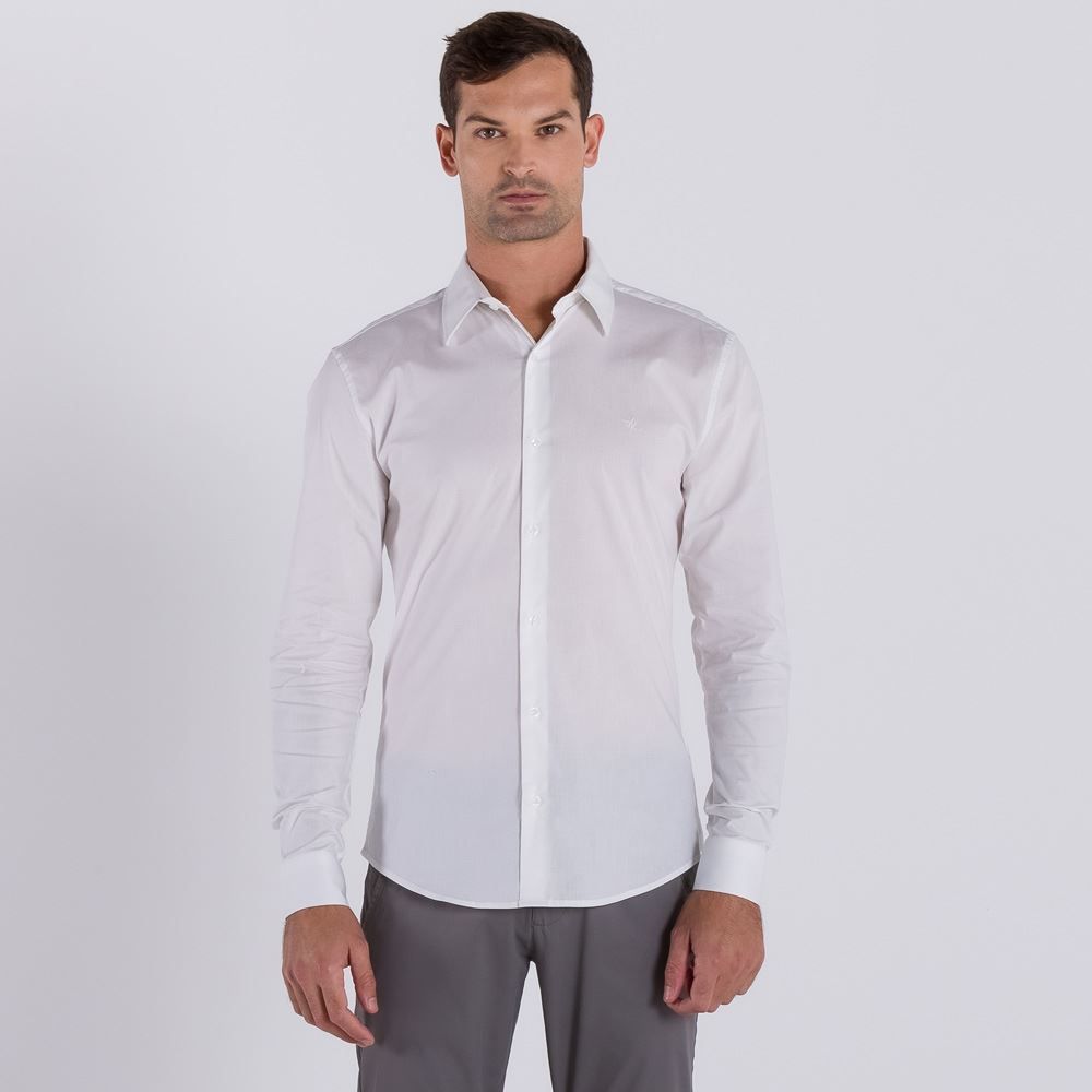 Camisa Manga Longa com Elastano Marc Alain