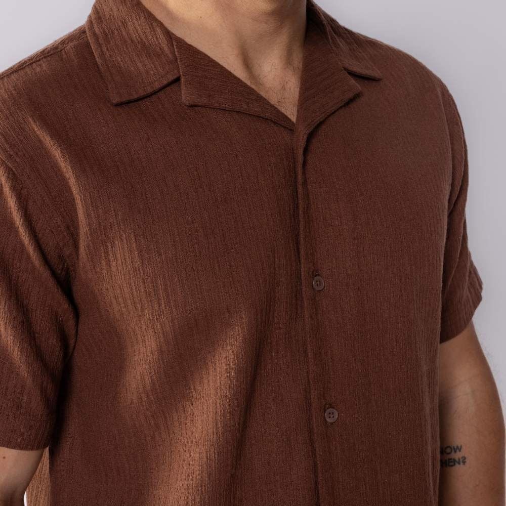 Camisa Masculina De Botão Com Textura Thing