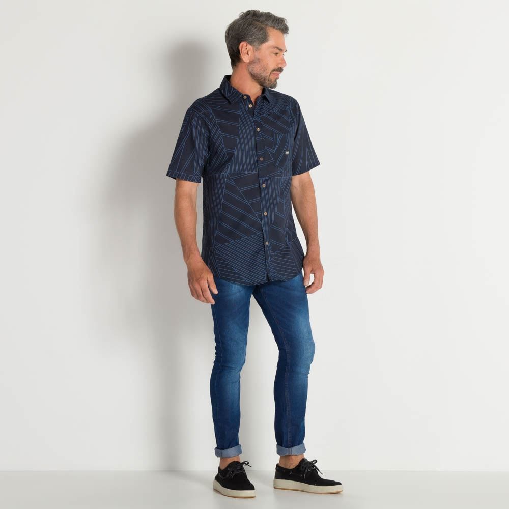 Camisa Masculina Geométrica Nicoboco