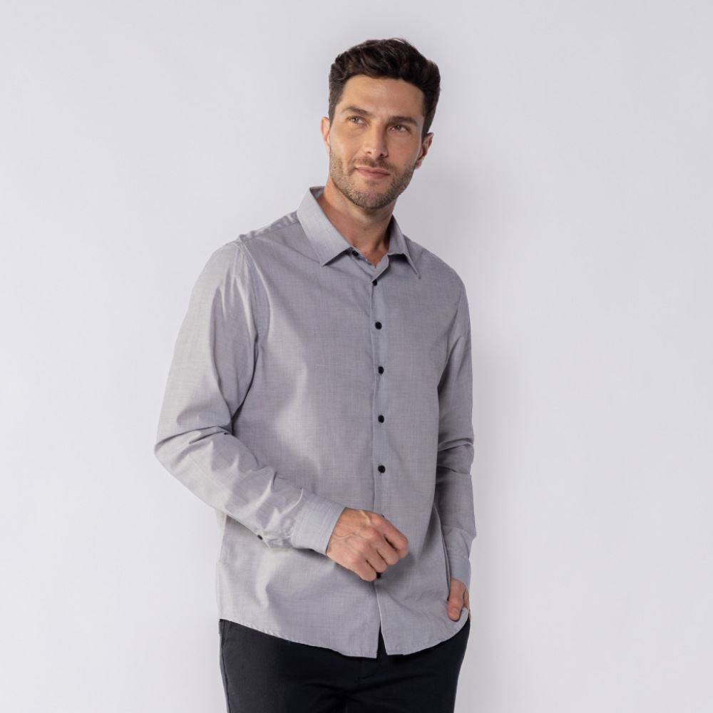 Camisa Social Masculina De Tricoline Marc Alain