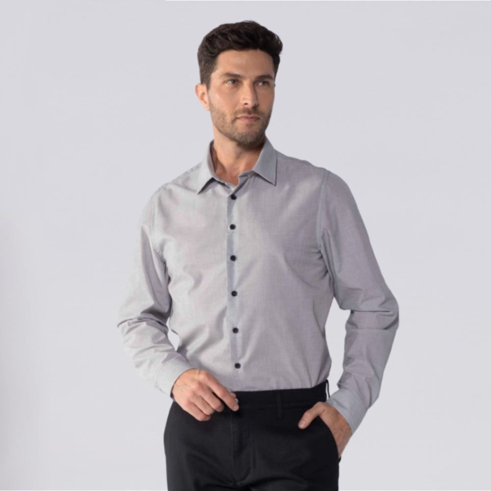 Camisa Social Masculina De Tricoline Marc Alain