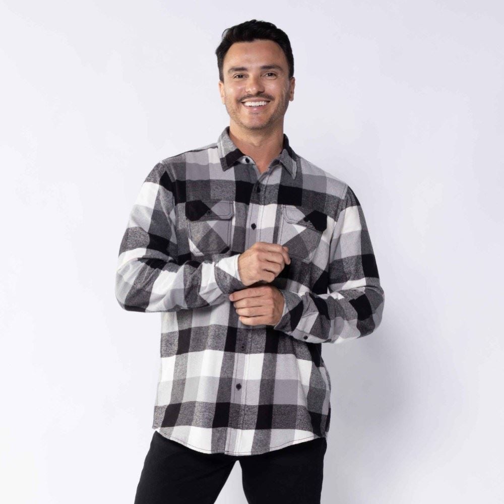 Camisa Masculina Xadrez De Flanela Marc Alain