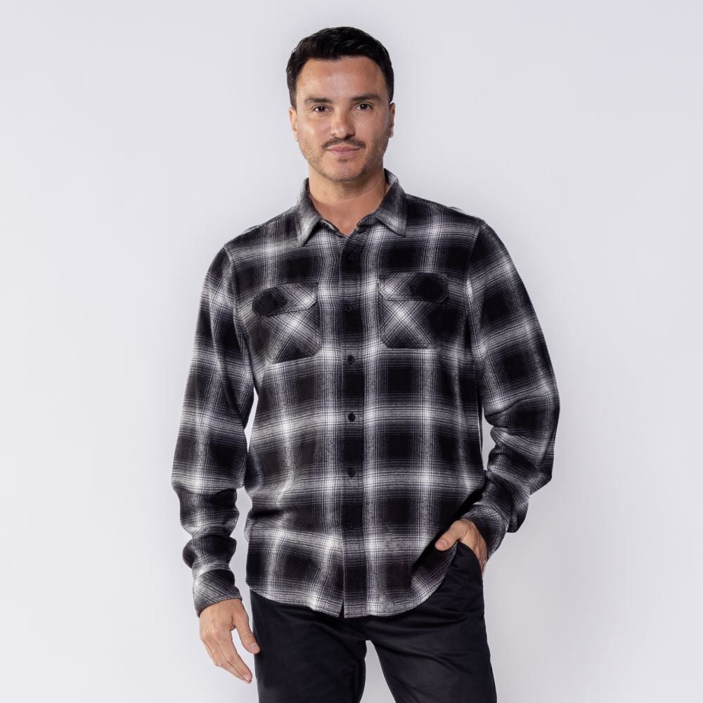 Camisa Masculina Xadrez De Flanela Marc Alain