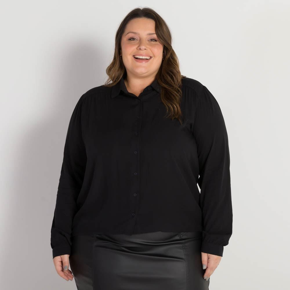 Camisa Ombro Franzido Patrícia Foster Mais