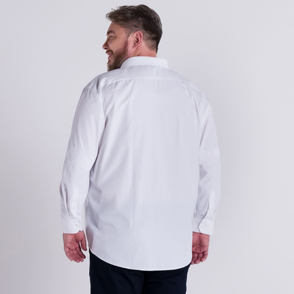 Camisa Plus Size Manga Longa Marc Alain