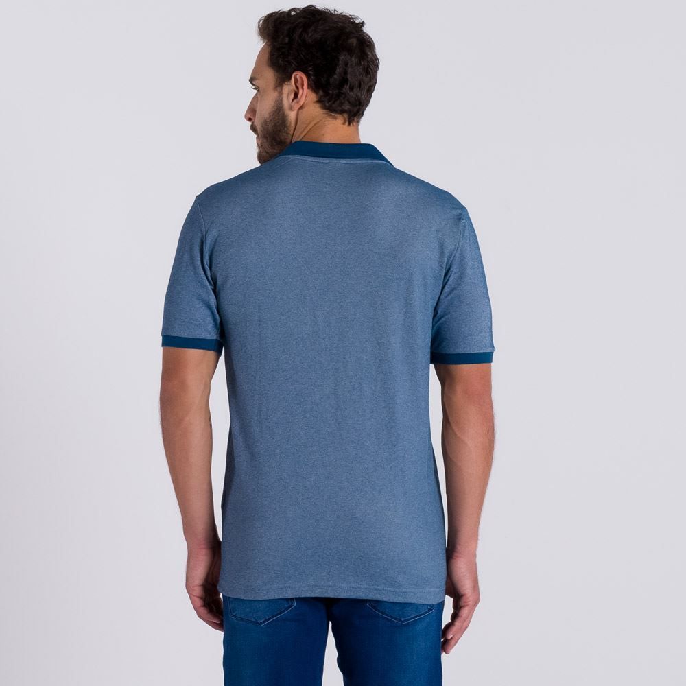 Camisa Polo Básica com Filete Marc Alain
