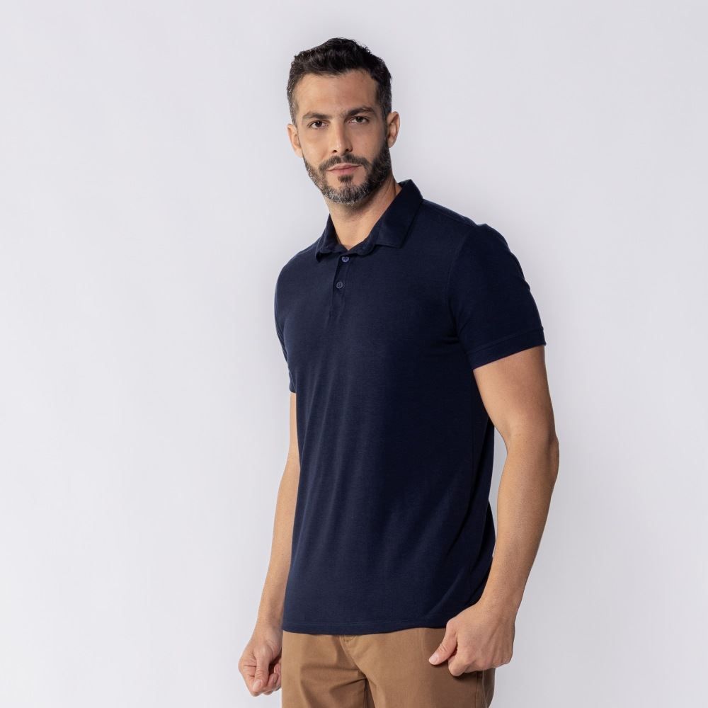 Camisa Polo Masculina De Algodão Marc Alain