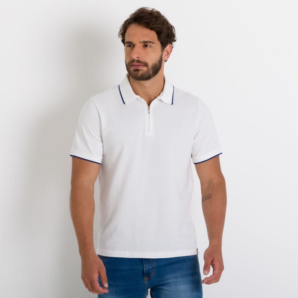 Camisa Polo Malha Colméia Marc Alain