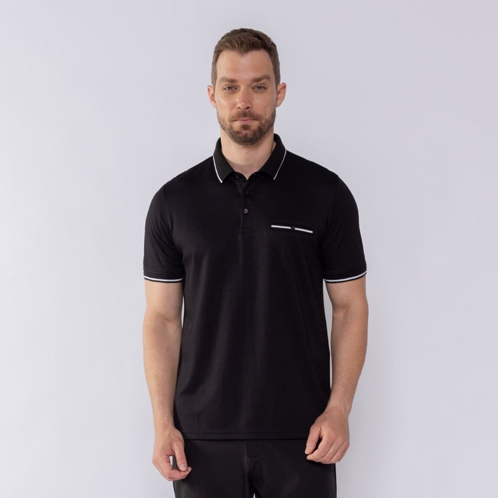 Camisa Polo Masculina Jacquard Marc Alain