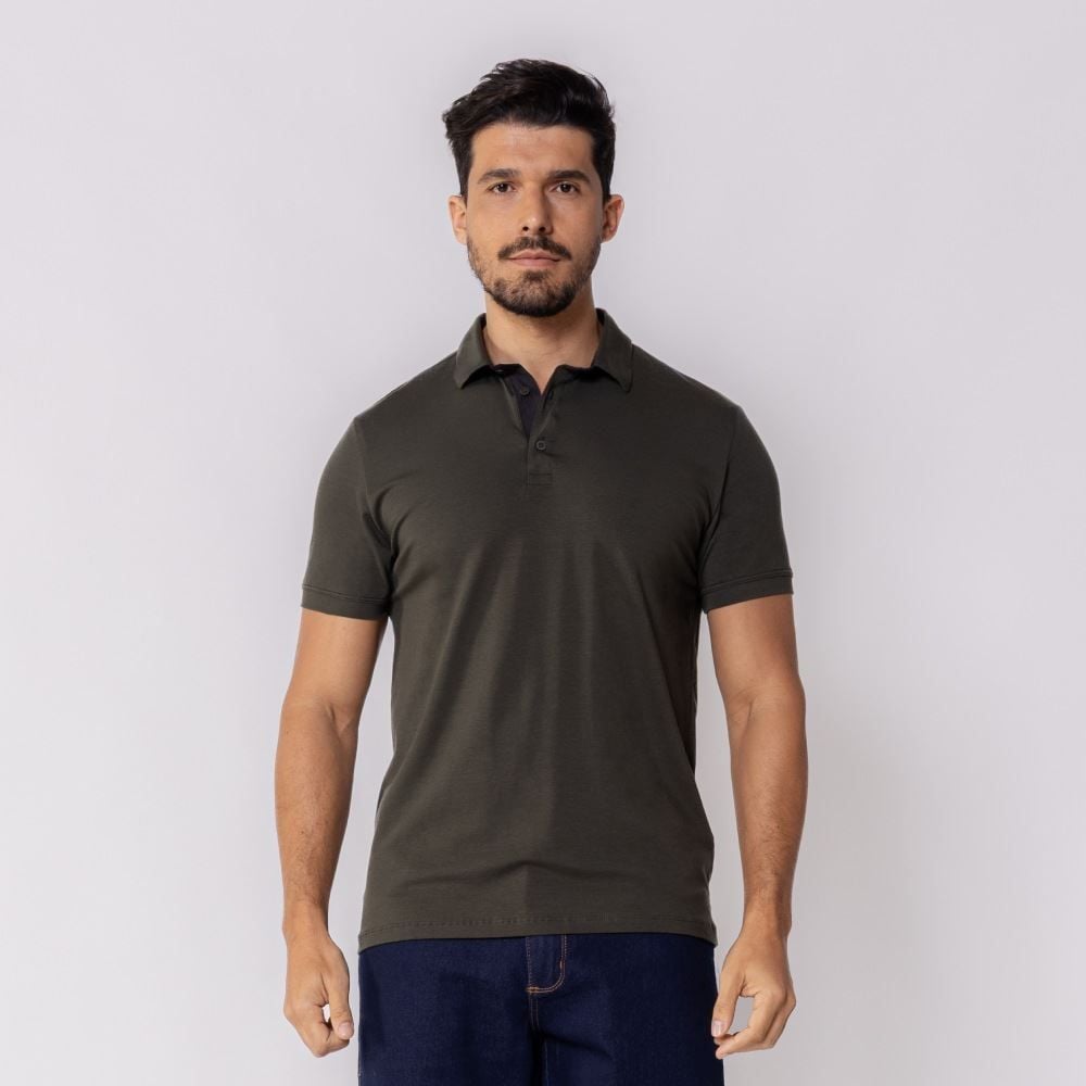 Camisa Polo Masculina Algodão Peruano Marc Alain