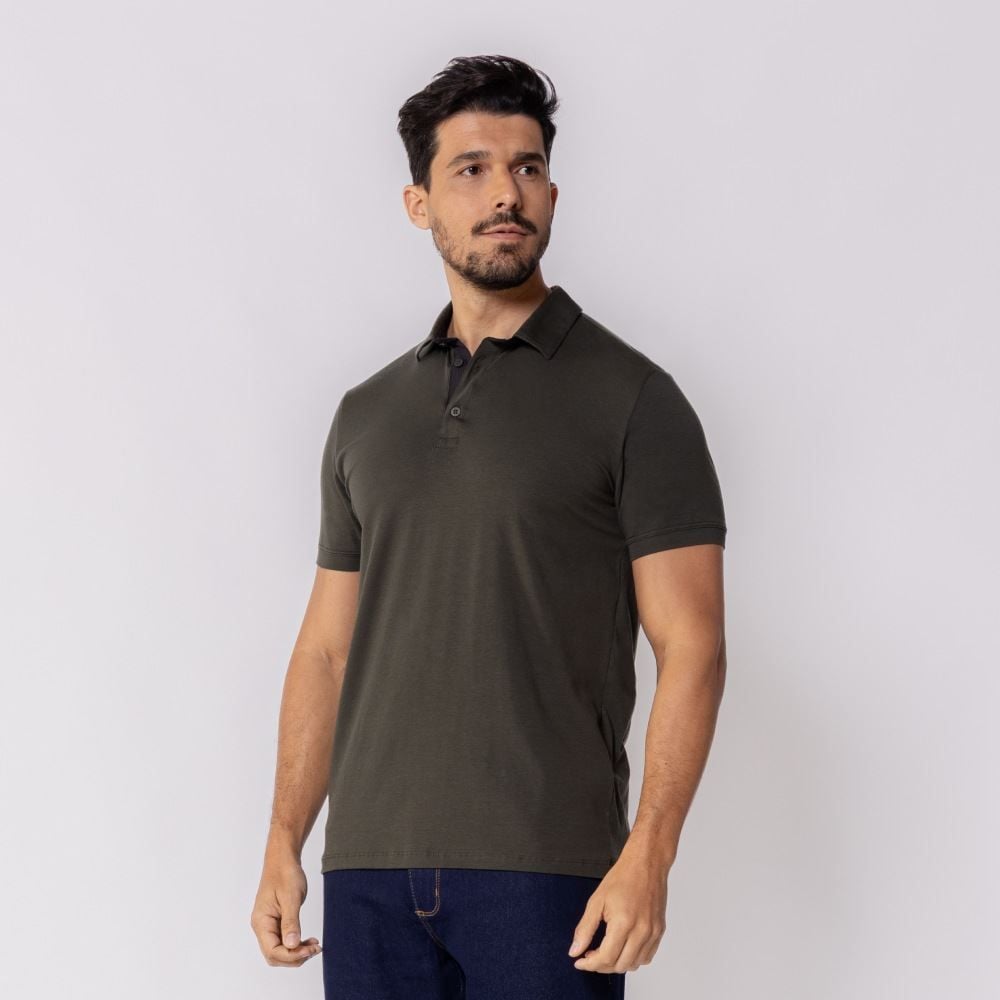 Camisa Polo Masculina Algodão Peruano Marc Alain