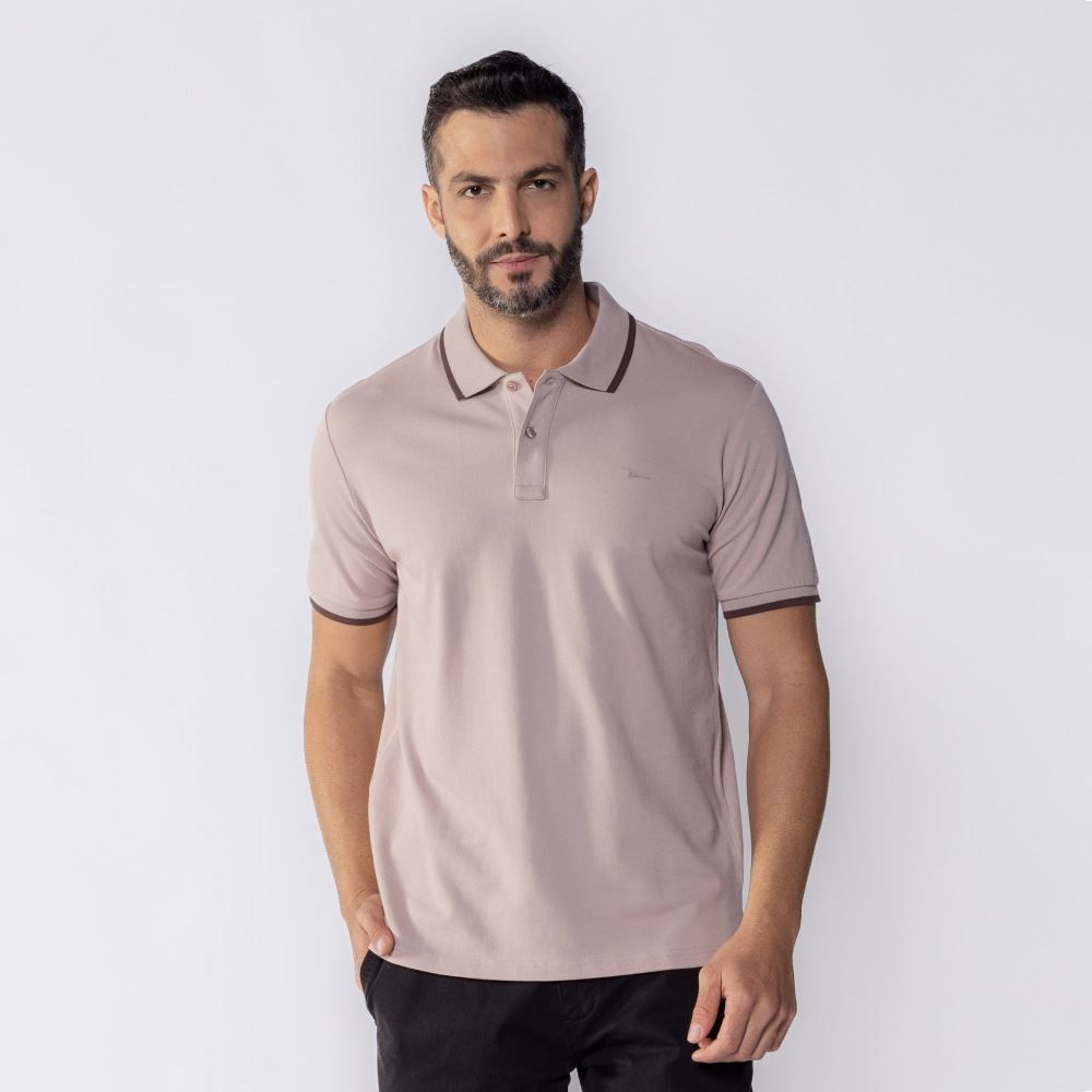 Camisa Polo Masculina De Algodão Marc Alain
