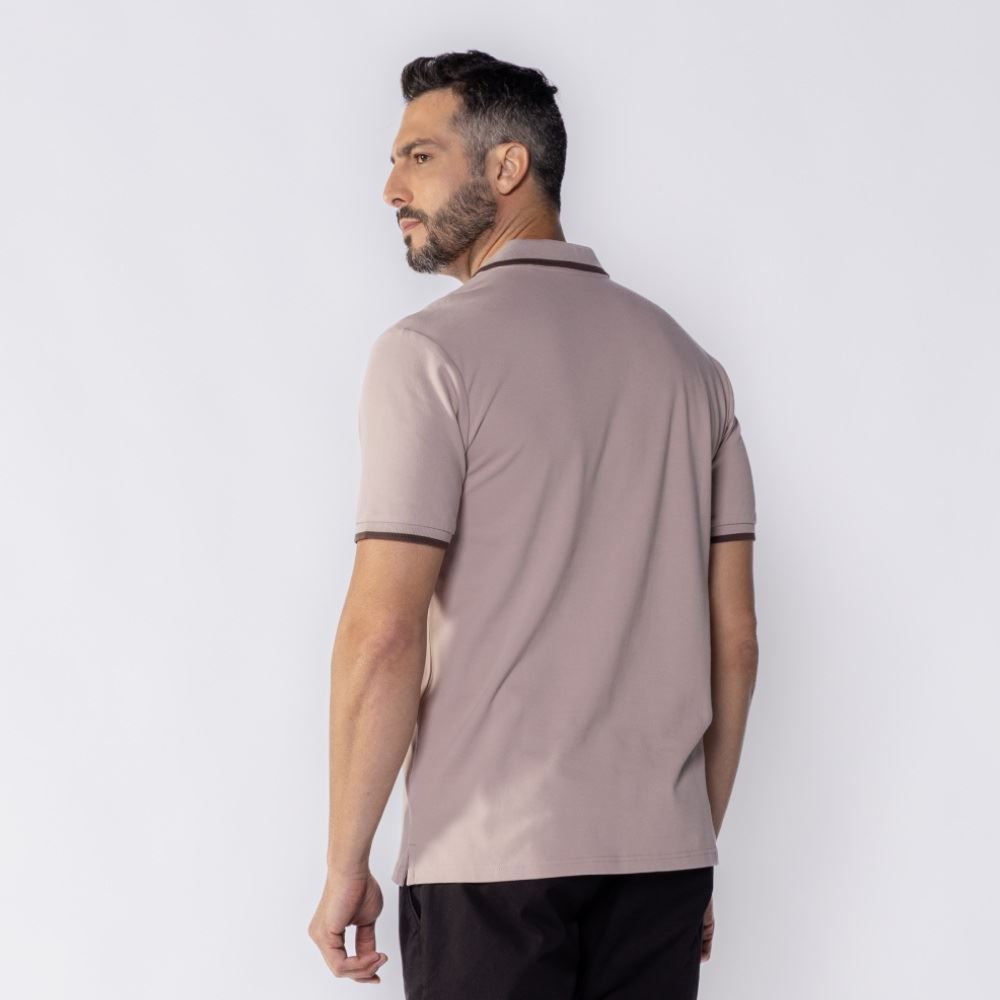 Camisa Polo Masculina De Algodão Marc Alain