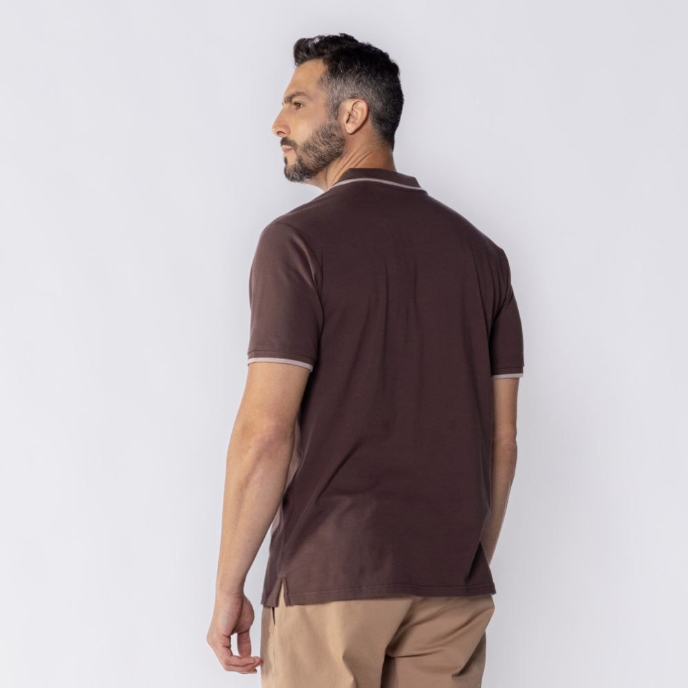 Camisa Polo Masculina De Algodão Marc Alain