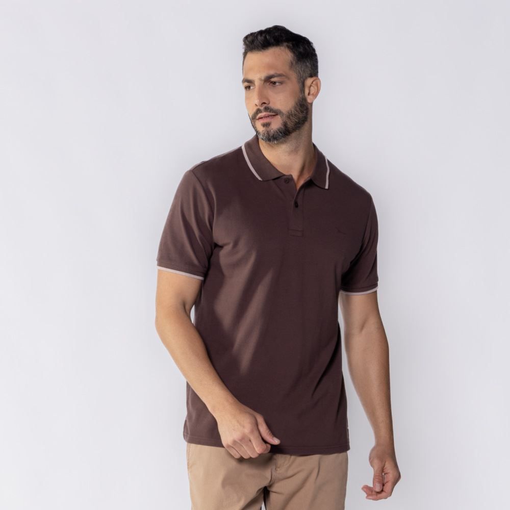 Camisa Polo Masculina De Algodão Marc Alain
