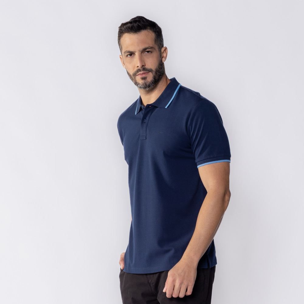 Camisa Polo Masculina De Algodão Marc Alain