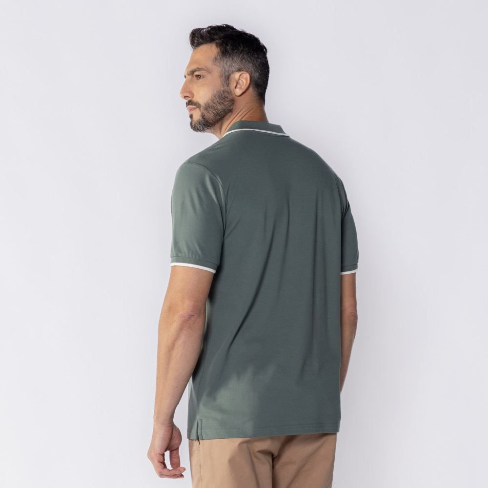 Camisa Polo Masculina De Algodão Marc Alain