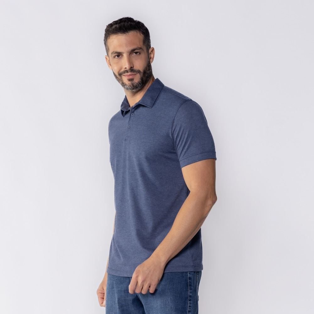 Camisa Polo Masculina De Malha Piquet Tech Marc Alain