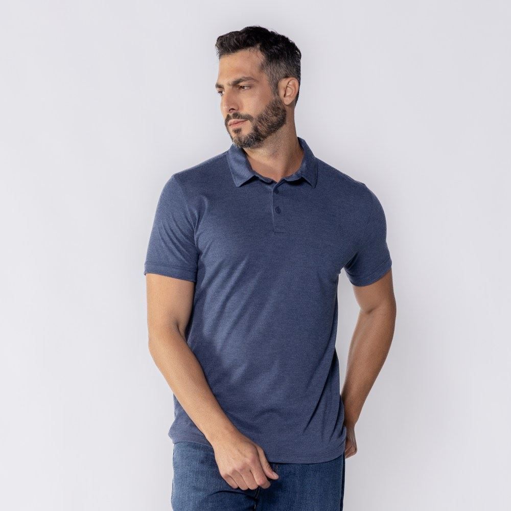 Camisa Polo Masculina De Malha Piquet Tech Marc Alain