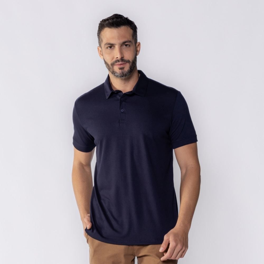 Camisa Polo Masculina De Malha Piquet Tech Marc Alain